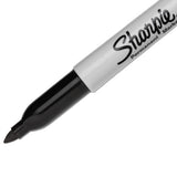 Fine Tip Permanent Marker, Black, Dozen