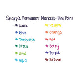 Fine Tip Permanent Marker, Blue, Dozen