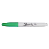 Fine Tip Permanent Marker, Green, Dozen