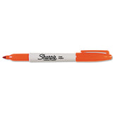 Fine Tip Permanent Marker, Orange, Dozen