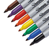 Fine Tip Permanent Marker, Assorted Colors, 8-set