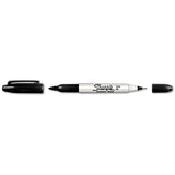 Twin-tip Permanent Marker, Fine-extra-fine Bullet Tip, Black, Dozen