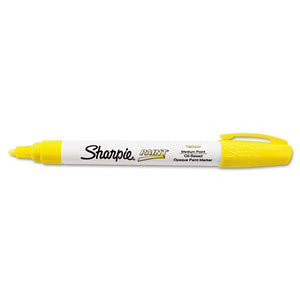 Permanent Paint Marker, Medium Bullet Tip, Yellow