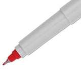 Ultra Fine Tip Permanent Marker, Extra-fine Needle Tip, Red, Dozen