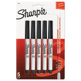 Ultra Fine Tip Permanent Marker, Extra-fine Needle Tip, Black, 5-pack