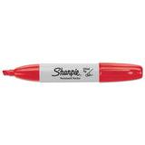 Chisel Tip Permanent Marker, Medium, Red, Dozen