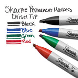 Chisel Tip Permanent Marker, Medium, Blue, Dozen