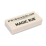 Magic Rub Eraser, Rectangular, Medium, Off White, Vinyl, Dozen