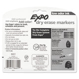Low-odor Dry-erase Marker, Fine Bullet Tip, Assorted Colors, 8-set