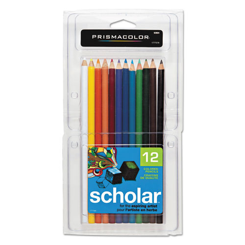 Scholar Colored Pencil Set, 3 Mm, 2b (#2), Assorted Lead-barrel Colors, Dozen