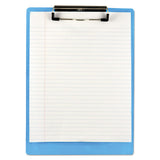 Plastic Clipboard, 1-2" Capacity, 8 1-2 X 12 Sheets, Ice Blue