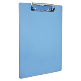 Plastic Clipboard, 1-2" Capacity, 8 1-2 X 12 Sheets, Ice Blue