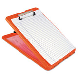 Slimmate Storage Clipboard, 1-2" Clip Capacity, 8 1-2 X 11 Sheets, Hi-vis Orange