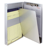 Snapak Aluminum Side-open Forms Folder, 3-8" Clip Cap, 5.66 X 9.5 Sheets, Silver