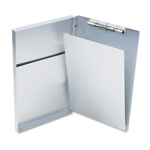 Snapak Aluminum Side-open Forms Folder, 1-2" Clip Cap, 8 1-2 X 14 Sheets, Silver