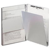 Snapak Aluminum Side-open Forms Folder, 1-2" Clip Cap, 8 1-2 X 14 Sheets, Silver