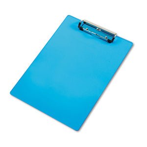 Acrylic Clipboard, 1-2" Capacity, Holds 8-1-2w X 12h, Transparent Blue