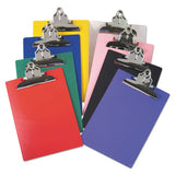 Recycled Plastic Clipboard With Ruler Edge, 1" Clip Cap, 8 1-2 X 12 Sheets, Red