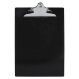 Recycled Plastic Clipboard With Ruler Edge, 1" Clip Cap, 8 1-2 X 12 Sheet, Black