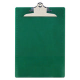 Recycled Plastic Clipboard With Ruler Edge, 1" Clip Cap, 8 1-2 X 12 Sheet, Green