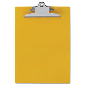 Recycled Plastic Clipboard W-ruler Edge, 1" Clip Cap, 8 1-2 X 12 Sheets, Yellow