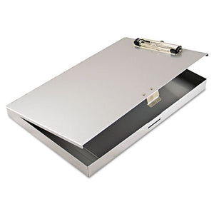 Tuffwriter Recycled Aluminum Storage Clipboard, 1-2" Clip, 8 1-2 X 12, Gray