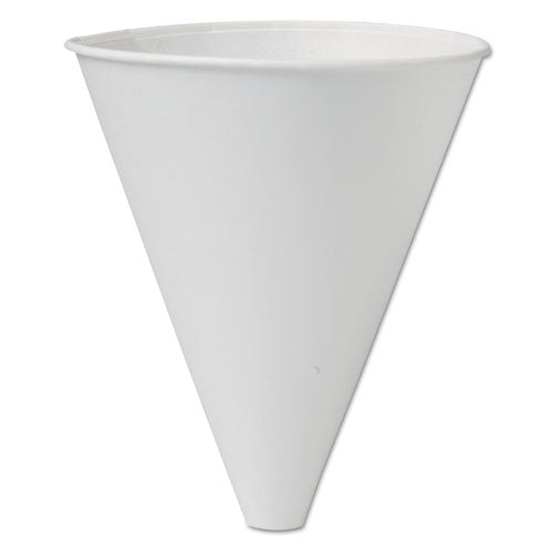 Bare Eco-forward Treated Paper Funnel Cups, 10oz. White, 250-bag, 4 Bags-carton