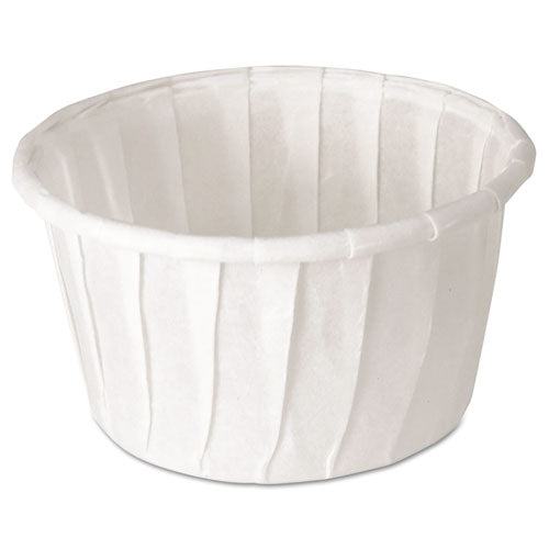 Treated Paper Soufflé Portion Cups, 1 1-4 Oz., White, 250-bag