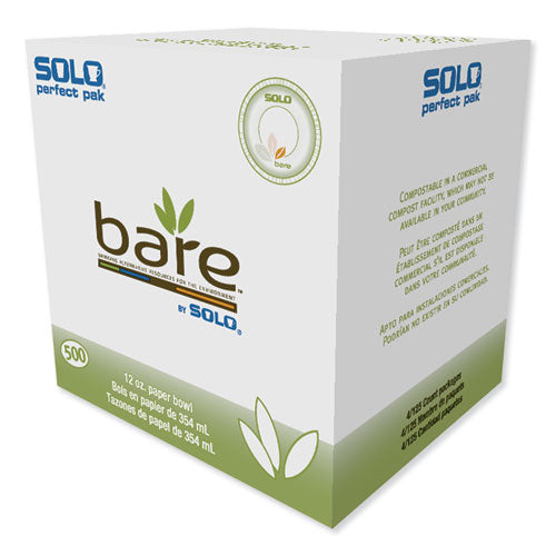 Bare Eco-forward Sugarcane Dinnerware, 12oz, Bowl, Ivory, 125-pk, 8 Pks-ct