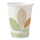 Bare By Solo Eco-forward Pla Paper Hot Cups, Leaf Design, 16 Oz, 1000-carton