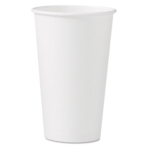 Polycoated Hot Paper Cups, 16 Oz, White