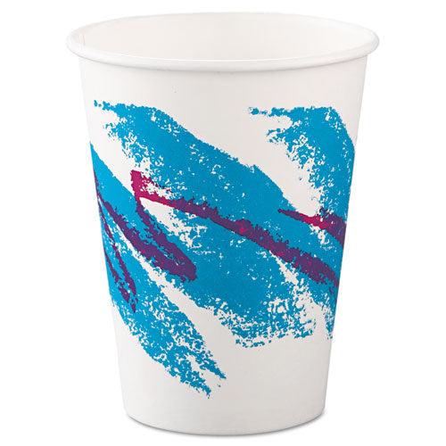 Jazz Paper Hot Cups, 12oz, Polycoated, 50-bag, 20 Bags-carton