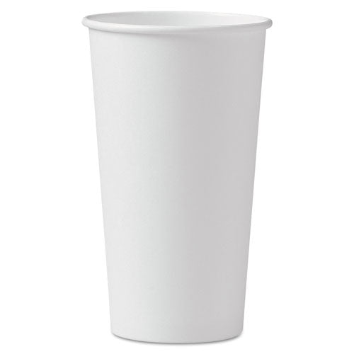 Polycoated Hot Paper Cups, 20 Oz, White, 600-carton