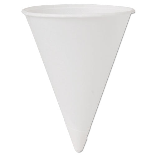 Cone Water Cups, Cold, Paper, 4oz, White, 200-bag, 25 Bags-carton