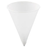 Cone Water Cups, Paper, 4oz, Rolled Rim, White, 200-bag, 25 Bags-carton