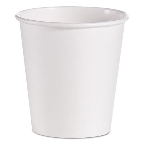 Single-sided Poly Paper Hot Cups, 10 Oz, White, 1000-carton