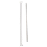 Jumbo Straws, Polypropylene, 7 3-4" Long, Translucent, 250-pack, 50 Pack-carton