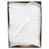 Guildware Extra Heavy Weight Plastic Forks, White, 100-box