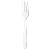 Guildware Heavyweight Plastic Forks, White, 100-box, 10 Boxes-carton