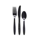 Guildware Heavyweight Plastic Knives, Black, 1000-carton