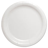 Bare Eco-forward Clay-coated Paper Dinnerware, Plate, 9" Diameter, White