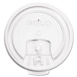 Lift Back And Lock Tab Cup Lids, For 8oz Cups, White, 100-sleeve, 10 Sleeves-ct