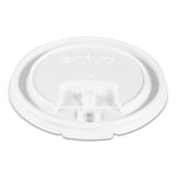 Lift Back And Lock Tab Cup Lids, For 8oz Cups, White, 100-sleeve, 10 Sleeves-ct