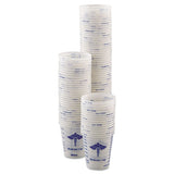 Paper Medical And Dental Graduated Cups, 3 Oz, White-blue, 100-bag, 50 Bags-carton