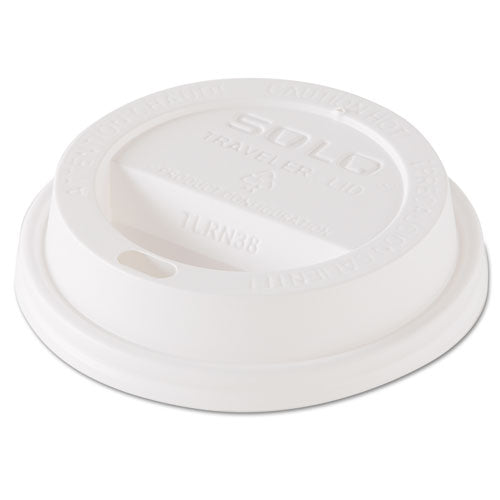 Traveler Dome Hot Cup Lid, Fits 8oz Cups, White, 100-pack, 10 Packs-carton