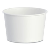 Double Poly Paper Food Containers, 8 Oz, 3.8" Diameter X 2.4"h, White, 50-pack, 20 Packs-carton