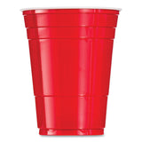 Solo Party Plastic Cold Drink Cups, 16 Oz, Red, 288-carton