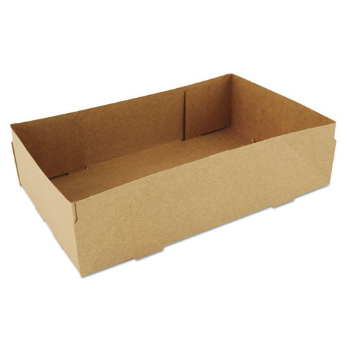 4-corner Pop-up Food And Drink Tray, 8 5-8 X 5 1-2 X 2 1-4, Brown, 500-carton