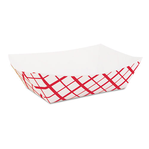 Paper Food Baskets, 2 Lb Capacity, Red-white, 1,000-carton