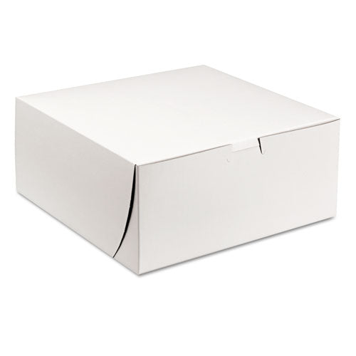 Tuck-top Bakery Boxes, 9 X 9 X 4, White, 200-carton